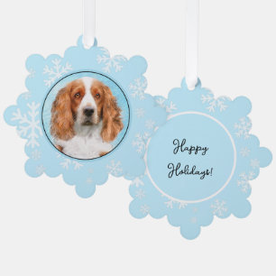 Welsh Springer Spaniel Painting - Original Dog Art Ornament Kaart