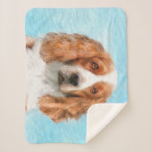 Welsh Springer Spaniel Painting - Original Dog Art Sherpa Deken (Voorkant)