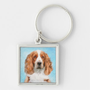 Welsh Springer Spaniel Painting - Original Dog Art Sleutelhanger