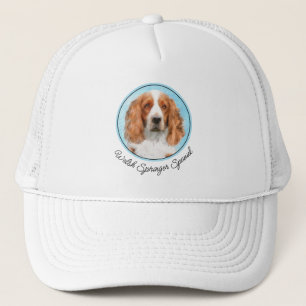 Welsh Springer Spaniel Painting - Original Dog Art Trucker Pet