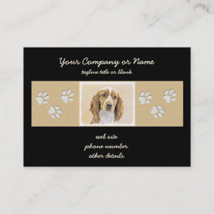 Welsh Springer Spaniel Painting - Original Dog Art Visitekaartje