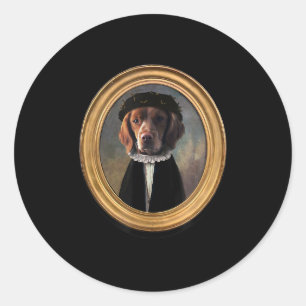 Welsh Springer Spaniël Renaissance Schilderij Hond Ronde Sticker