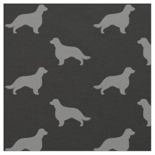 Welsh Springer Spaniel Silhouettes met lange staar Stof