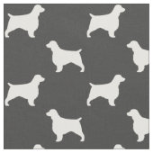 Welsh Springer Spaniel Silhouettes Pattern Stof (Close Up)