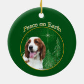 Welsh Springer Spaniel Vrede Keramisch Ornament (Achterkant)