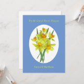 Welsh St David's Day Personalized Daffodils Kaart (Voorkant / Achterkant in situ)