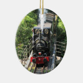Welsh Steam Train. Keramisch Ornament (Rechts)