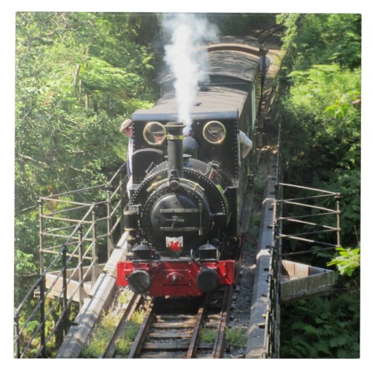 Welsh Steam Train. Tegeltje (Voorkant)