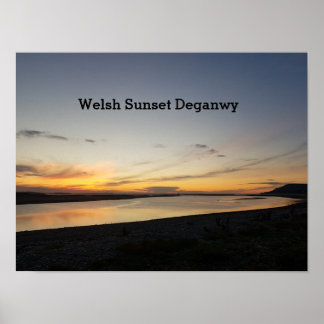 Welsh Sunset Deganwy Poster