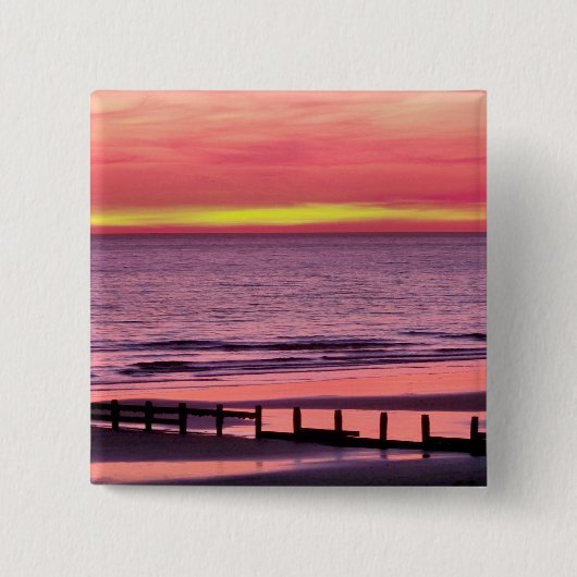 WELSH SUNSET VIERKANTE BUTTON 5,1 CM (Voorkant)