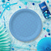 Welsh Tapestry Pattern, Chic Blue Paper Bord (Feest)