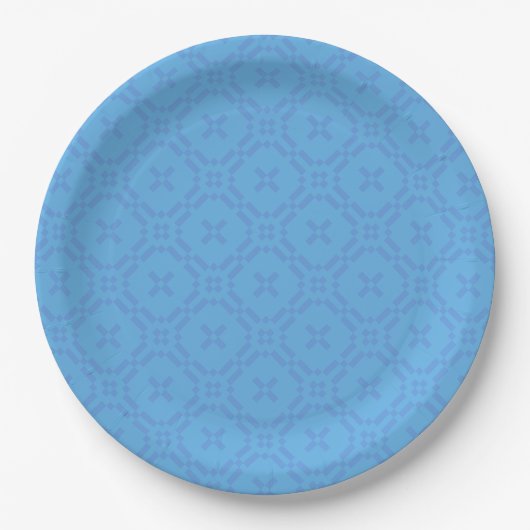 Welsh Tapestry Pattern, Chic Blue Paper Bord (Voorkant)