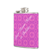 Welsh Tapestry Pattern, Chic Pink Custom Hip Flask Heupfles (Links)
