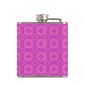 Welsh Tapestry Pattern, Chic Pink Custom Hip Flask Heupfles (Achterkant)