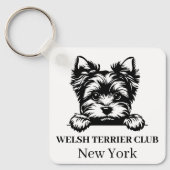 Welsh Terrier Custom Club Thema sleutelhanger (Voorkant)