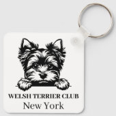 Welsh Terrier Custom Club Thema sleutelhanger (Achterkant)