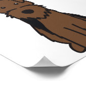 Welsh Terrier Dog Cartoon Poster (Hoek)