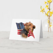 Welsh Terrier Flag Kaart (Gele Bloem)