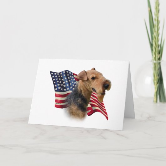 Welsh Terrier Flag Kaart (Voorkant)
