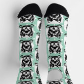 Welsh Terrier Groene Puppy Gepersonaliseerde Thema Sokken (Top)
