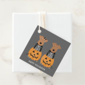 Welsh Terrier Halloween Skeleton Bedankjes Labels (In situ)