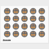 Welsh Terrier Halloween Skeleton Ronde Sticker (Vel)