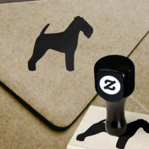 Welsh Terrier Hondenras Silhouette Rubberstempel