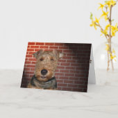 Welsh Terrier Kaart (Gele Bloem)