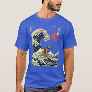 Welsh Terrier Kanagawa Japanse Surfing Golf T-shirt