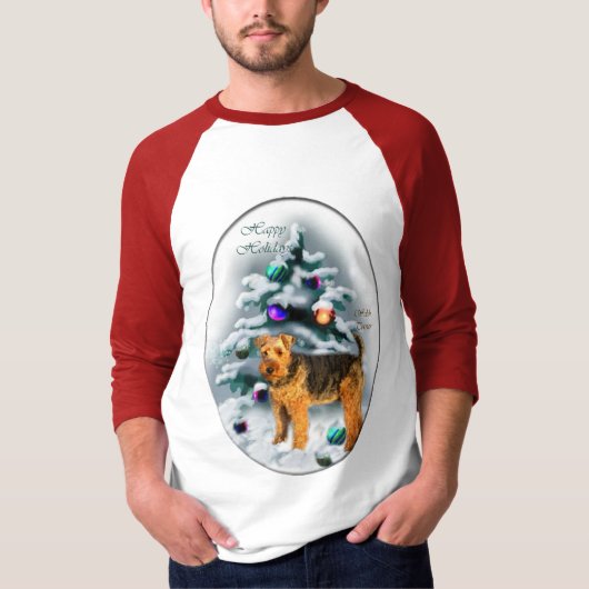 Welsh Terrier kerstcadeautjes T-shirt (Voorkant)