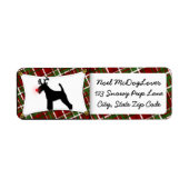 Welsh Terrier Kerstmis Etiket (Voorkant)