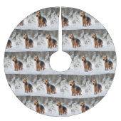 Welsh Terrier Laat het sneeuwen Kerstmis Kerstboom Rok (Voorkant)