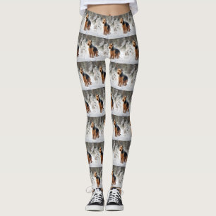 Welsh Terrier Laat het sneeuwen Kerstmis Leggings