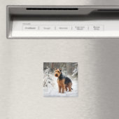 Welsh Terrier Laat het sneeuwen Kerstmis Magneet (Insitu (Vaatwasser))