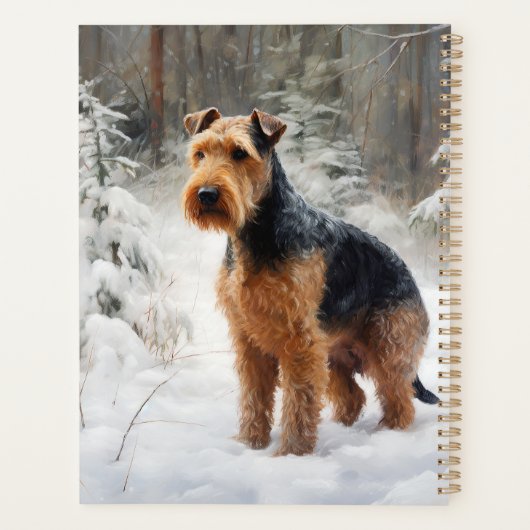 Welsh Terrier Laisser Neige Noël (Dos)