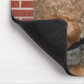 Welsh Terrier op Brick Wall Muismat (Hoek)