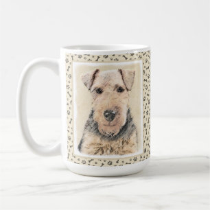 Welsh Terrier Painting - Cute Original Dog Art Koffiemok