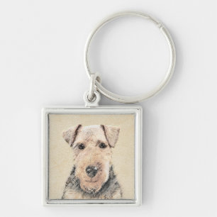 Welsh Terrier Painting - Cute Original Dog Art Sleutelhanger