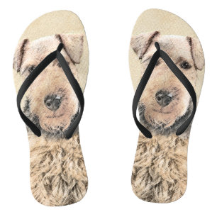 Welsh Terrier Painting - Cute Original Dog Art Teenslippers
