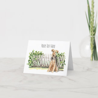 Welsh Terrier Personalized Wenskaart Bedankkaart