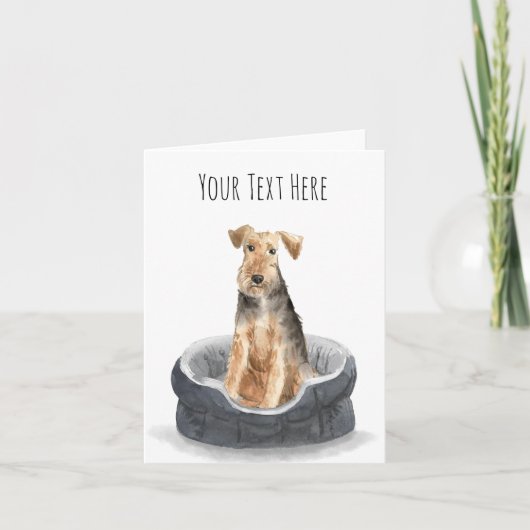 Welsh Terrier Personalized Wenskaart Kaart (Voorkant)