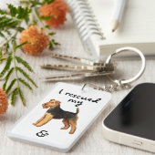Welsh Terrier Rescue Sleutelhanger (Voorkant Rechts)