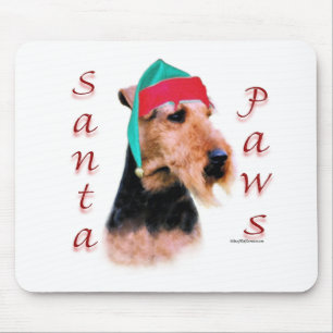 Welsh Terrier Santa Paws Muismat