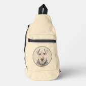 Welsh Terrier Schilderij WT Schattigee Originele H Sling Bag (Voorkant)
