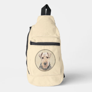 Welsh Terrier Schilderij WT Schattigee Originele H Sling Bag