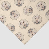 Welsh Terrier Schilderij WT Schattigee Originele H Tissuepapier (Detail)