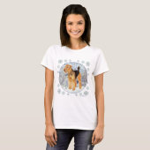 Welsh Terrier Snowflakes T-shirt (Voorkant volledig)