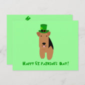 Welsh Terrier St. Patrick's Day Briefkaart (Voorkant / Achterkant)