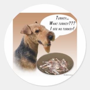 Welsh Terrier Turkije Ronde Sticker
