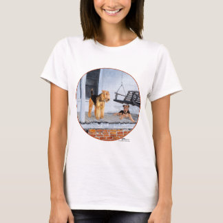 Welsh Terriers op de veranda T-shirt
